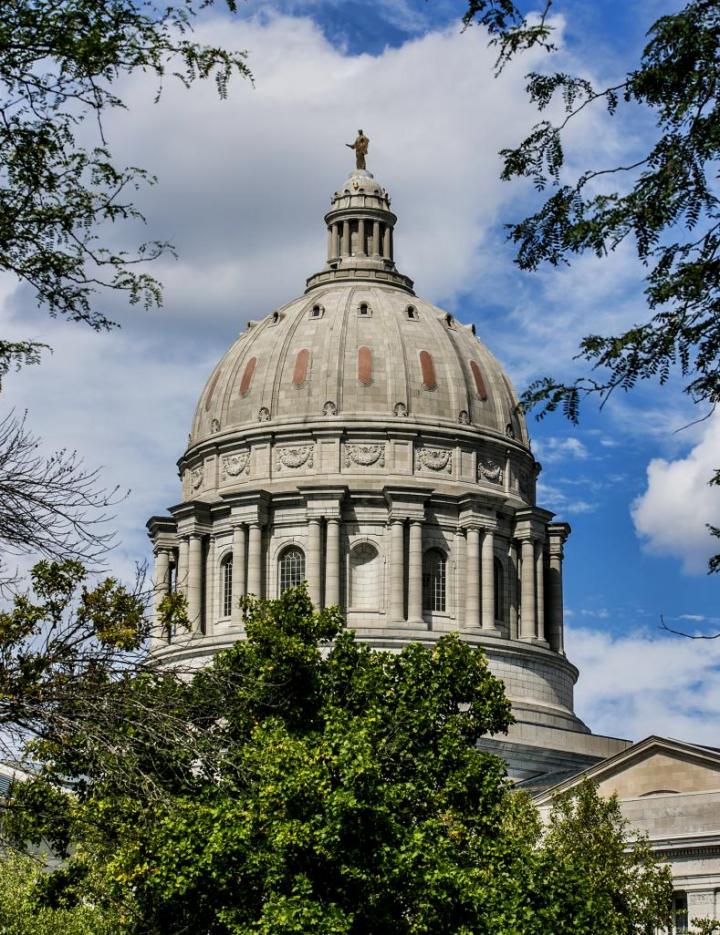 Photo of the dome of the Missouri State Capitol