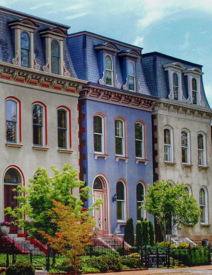 St. Louis Painted Ladies row houses in Lafayette Square