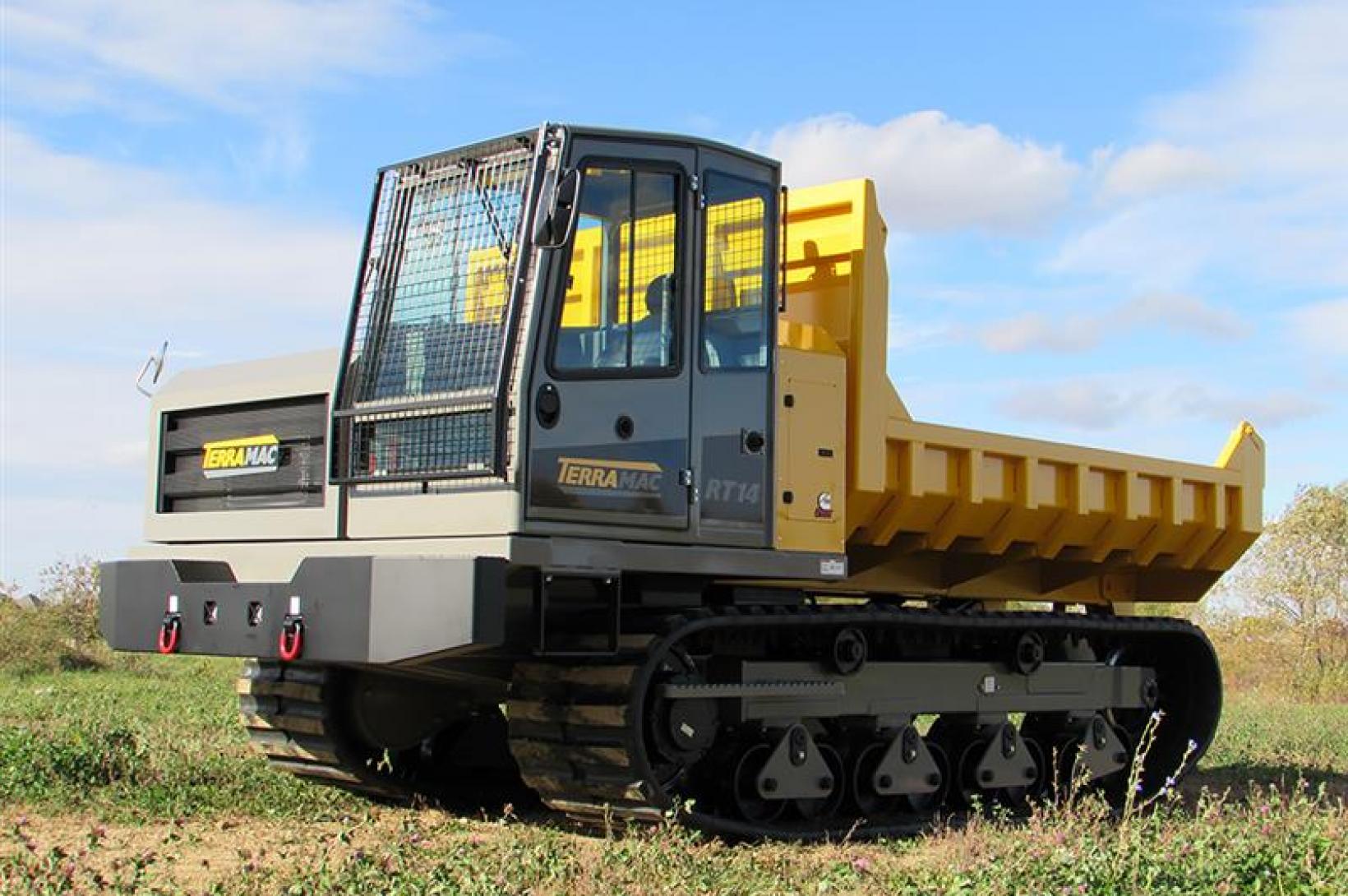 A Terramac crawler set in front of a blue sky