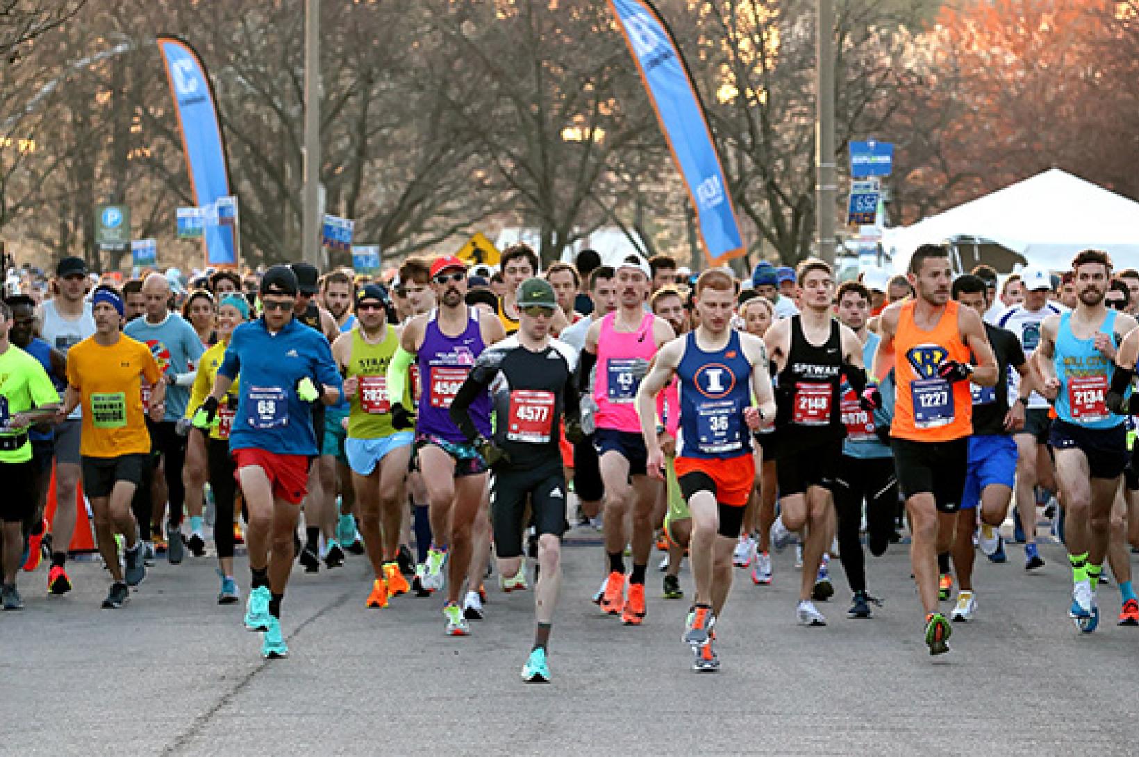 Marathon participants in St. Louis, Missouri.