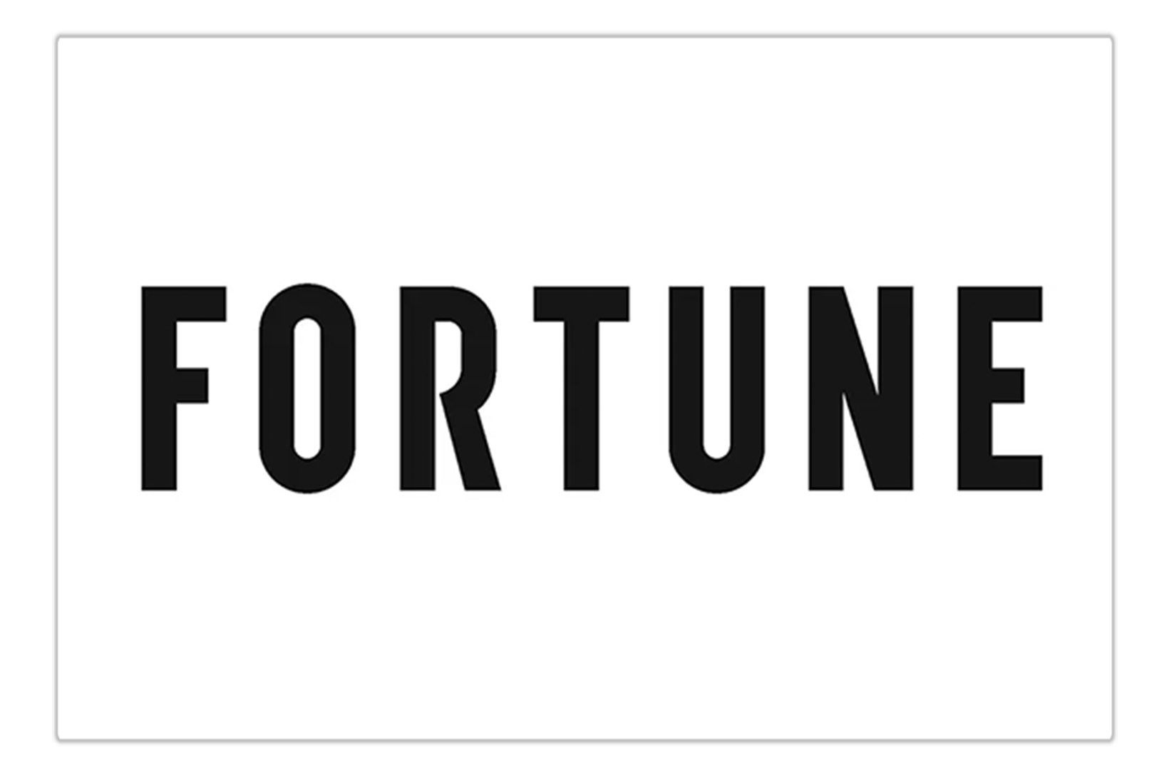 Fortune - newsroom A black Fortune logo on a white background