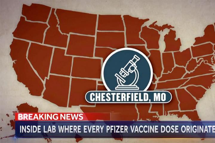 This is an image of the United States map with a breaking news banner