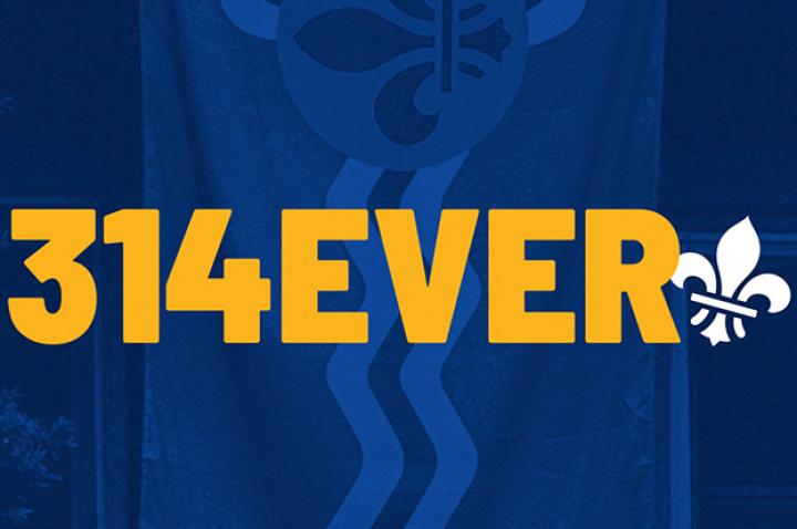 Graphic reading 314EVER, used during St. Louis' 314 Day in 2023