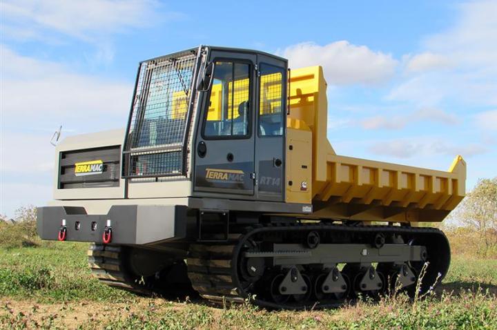 A Terramac crawler set in front of a blue sky