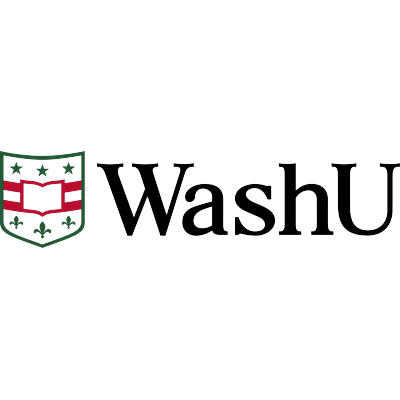WashU logo with a shield featuring an open book, stars, and fleurs-de-lis