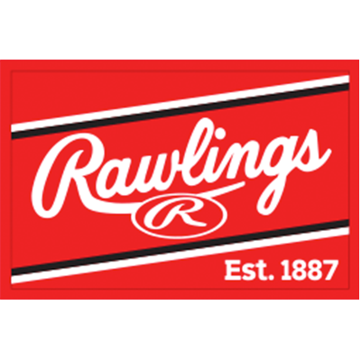 Rawlings logo in white script on a red background with Est. 1887