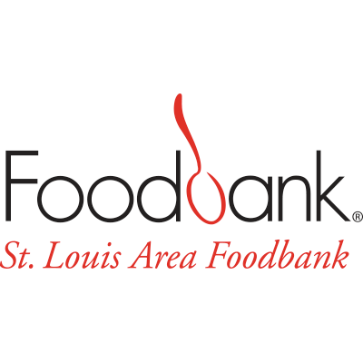 St. Louis Area Foodbank logo with a red spoon forming part of the lettering