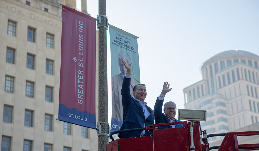 New Downtown St. Louis banner program celebrates the legends who define the region’s past, present and future